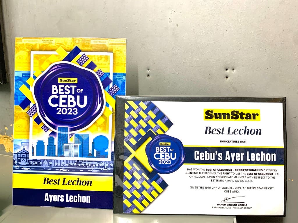 Ayers Lechon receiving Best of Cebu 2023 awards